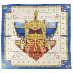 Hermes Vintage Vue De Carrosse de la Galere la Reale Silk Scarf, circa 1950s