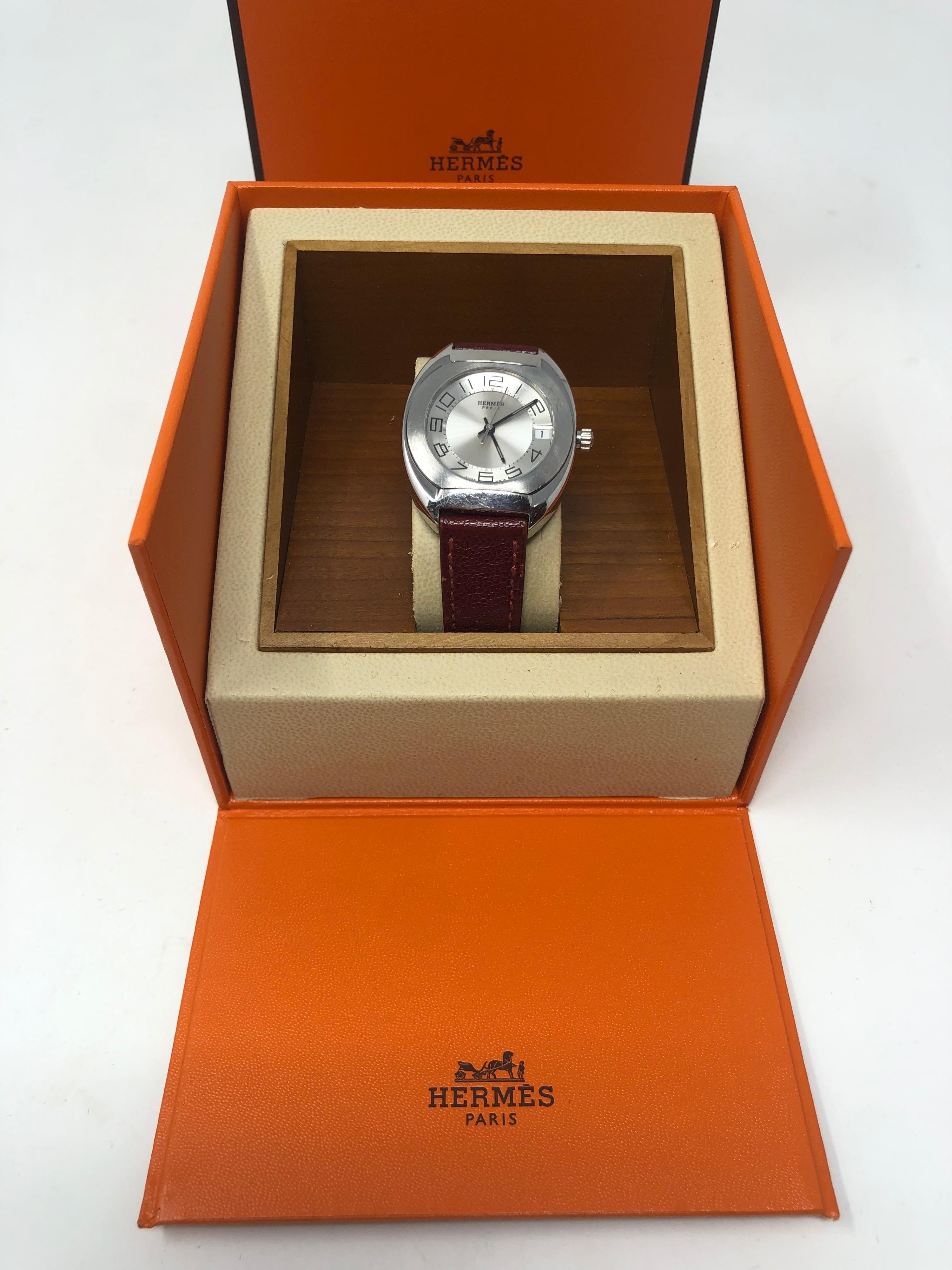 Hermes Vintage Watch. Working watch with Hermes box. Good condition. Can be adjusted. Watch and band all original. Guaranteed authentic. 