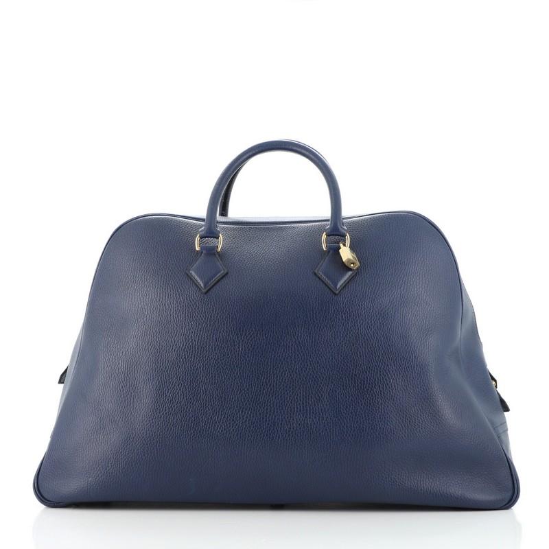 Purple Hermes Vintage Weekender Bag Ardenne Large
