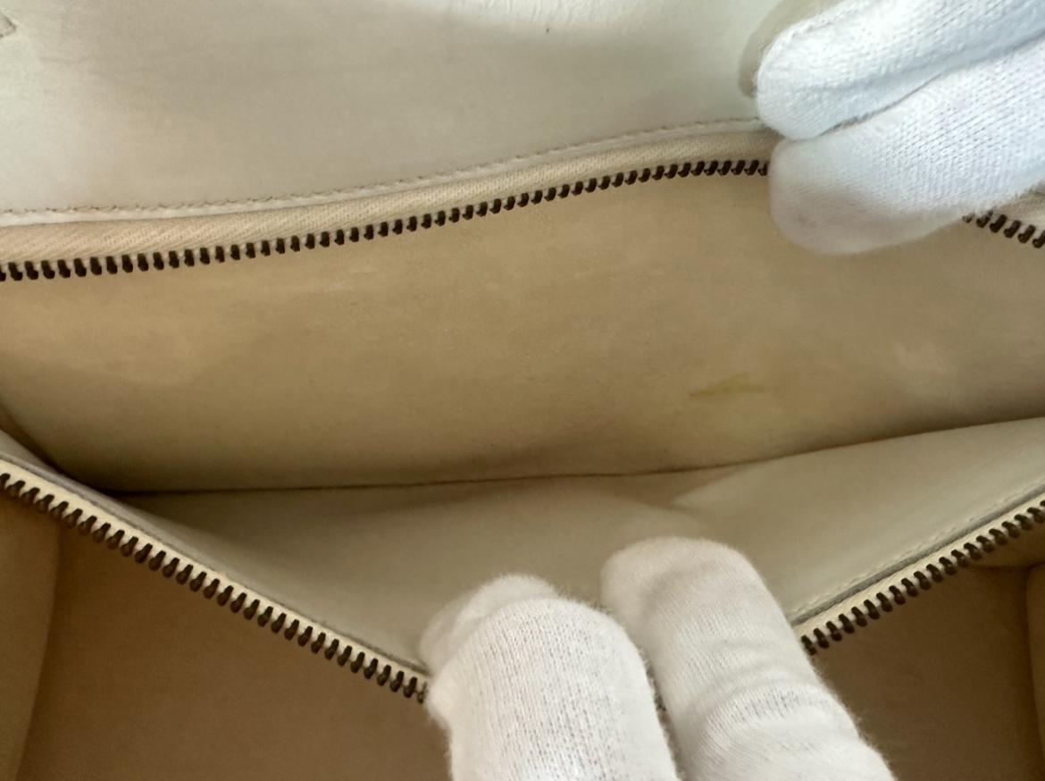 HERMÈS Bolso Vintage Kelly 28 Blanco/Blanco Circa 1967 c/ Correa Desmontable 4