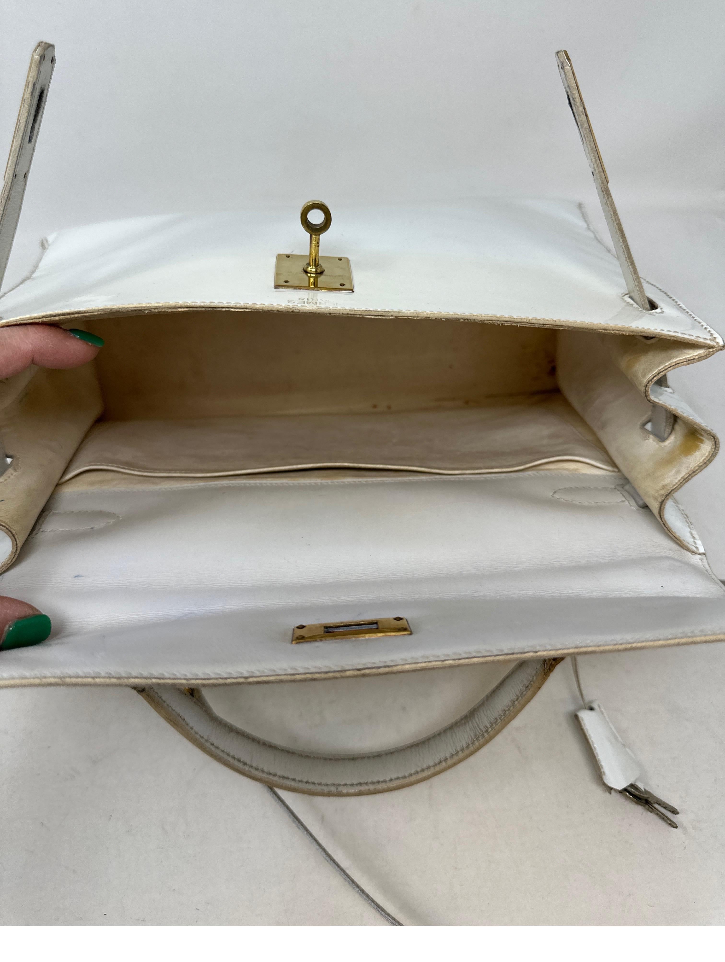Hermes Vintage White Kelly Bag  14