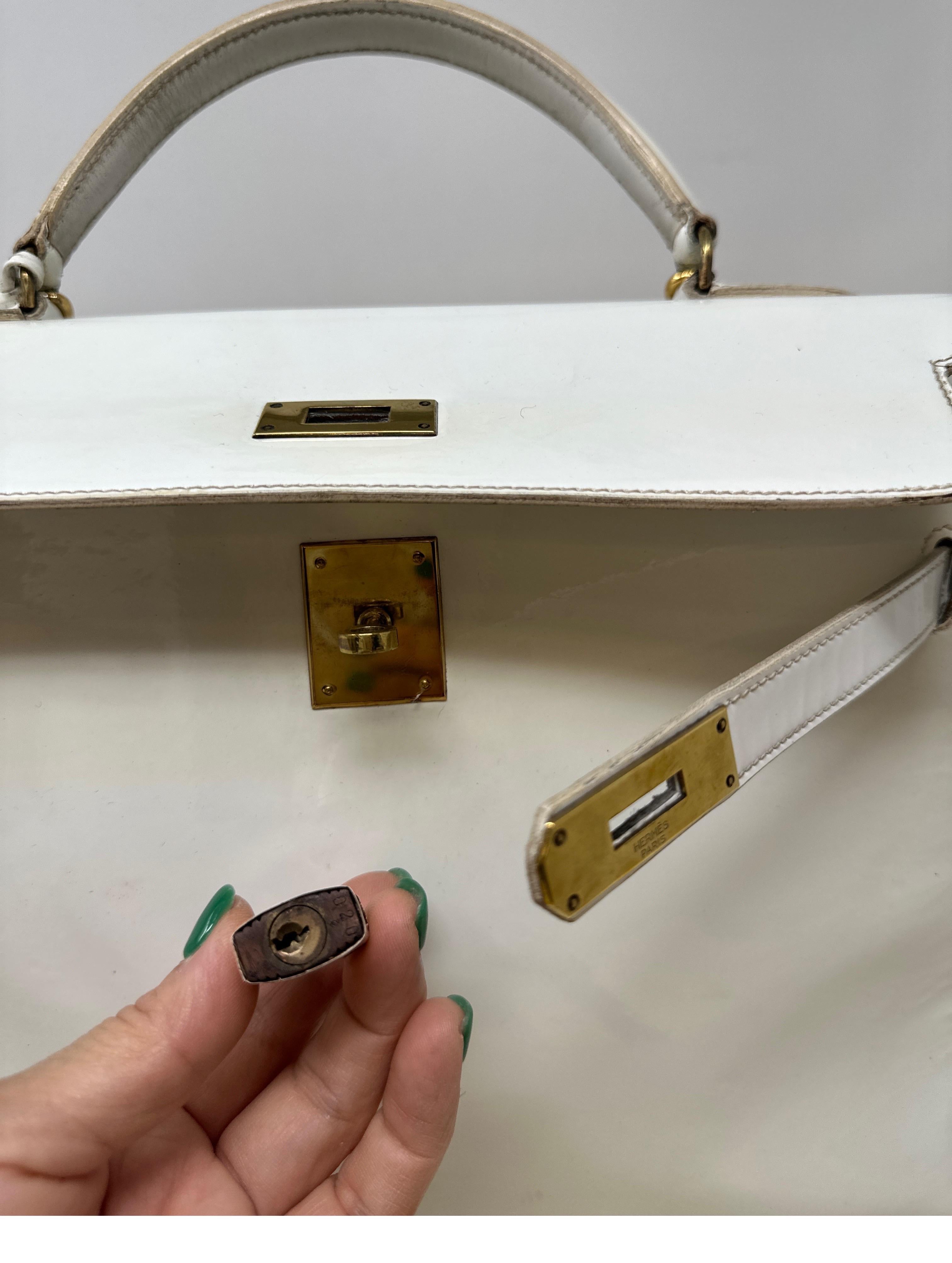 Hermes Vintage White Kelly Bag  16