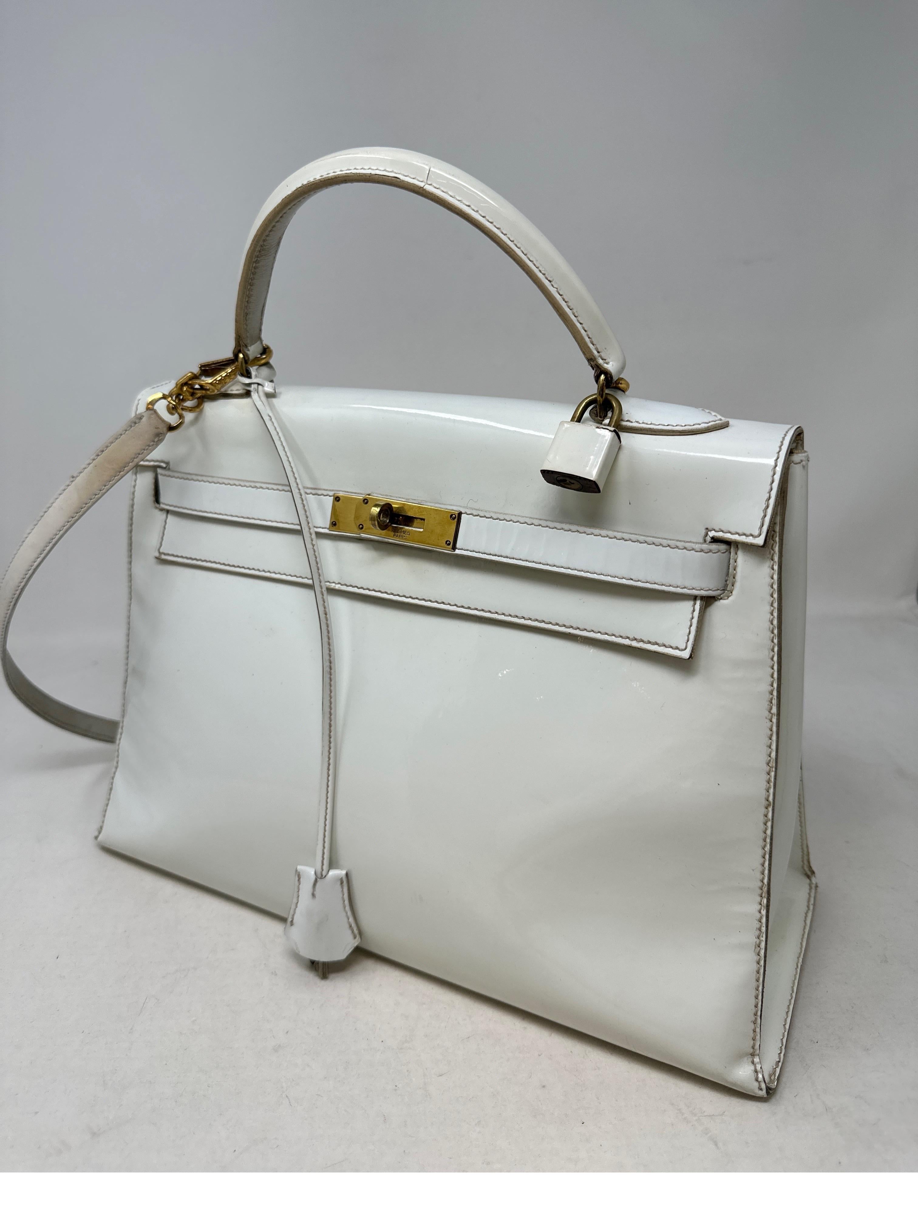 Women's or Men's Hermes Vintage White Kelly Bag 