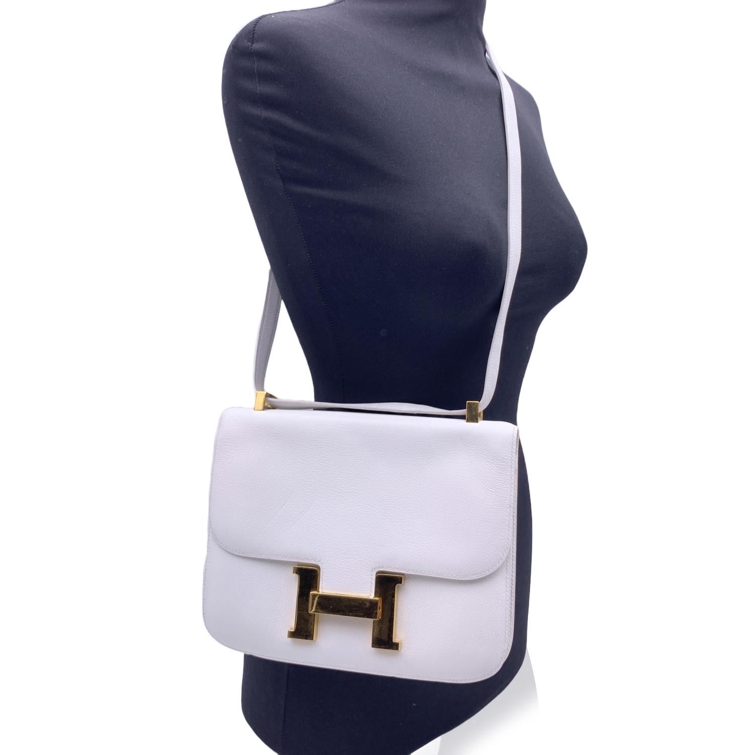 This beautiful Bag will come with a Certificate of Authenticity provided by Entrupy. The certificate will be provided at no further cost

Hermes Vintage Leather 'Constance' Shoulder Bag. This is a very iconic model by Hermes; legend has it that in