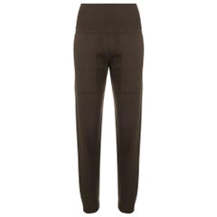 Hermès Vintage Women's Brown Knitted Lounge Trousers, Size 38 FR