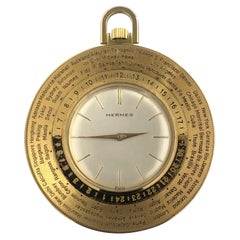 Hermes Vintage World Time Mechanical Pocket Watch