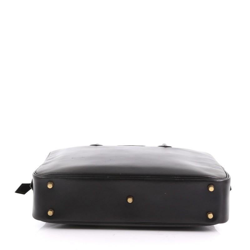 Women's or Men's Hermes Vintage Zip Around Briefcase Box Calf Medium