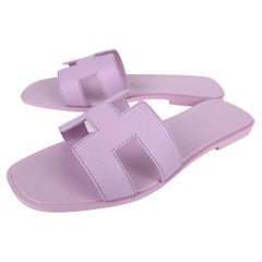 Hermes Violet Améthyste Oran sandal Size 38 EU