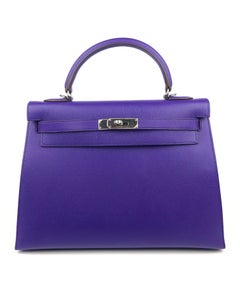 Hermès Violet Epsom 32 cm Kelly Sellier