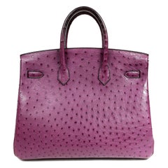 Hermès Violine Ostrich 35 cm Birkin Bag