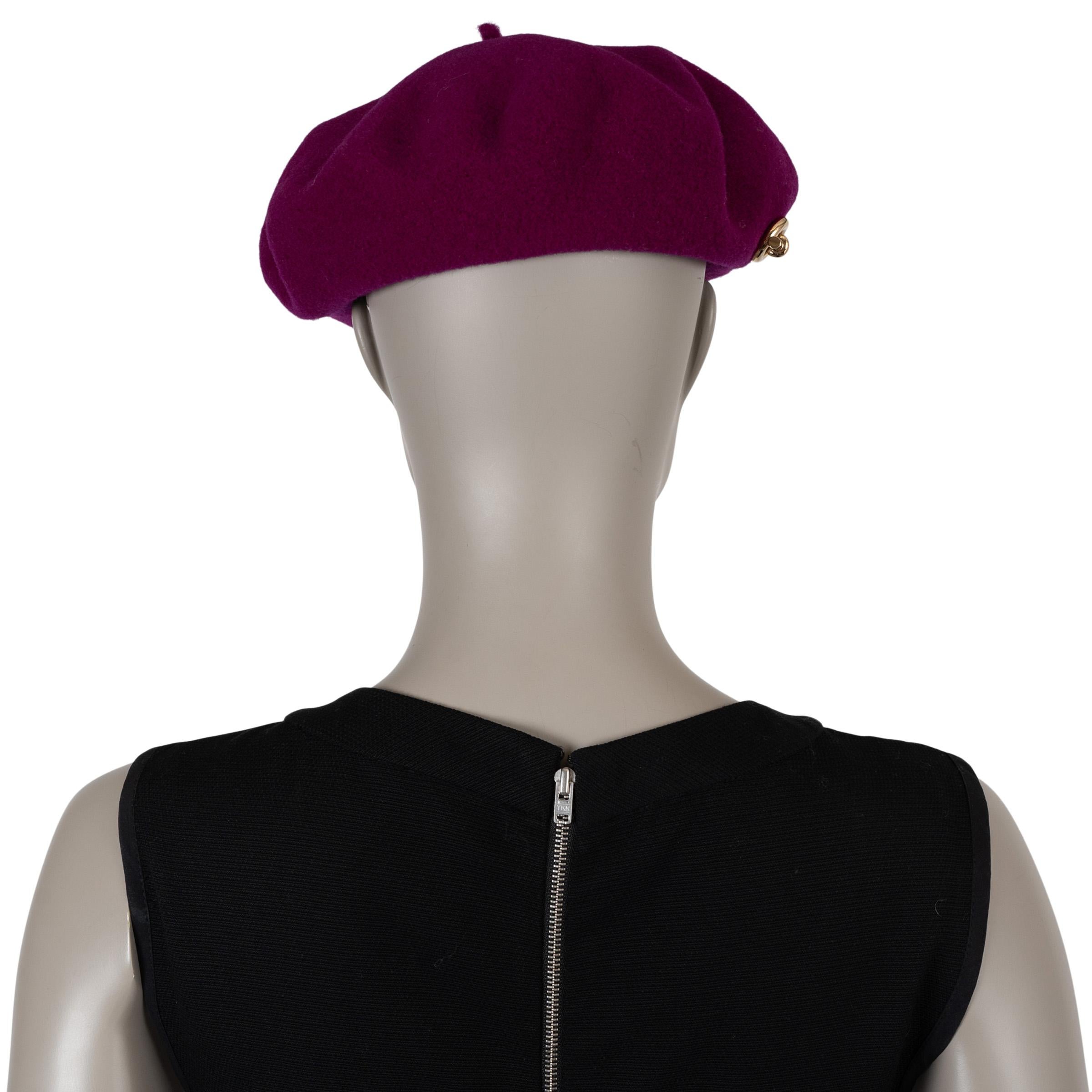 Cappello berretto HERMES Violine in feltro di coniglio viola BONNIE SAILOR 56 In condizioni Nuovo in vendita a Zürich, CH