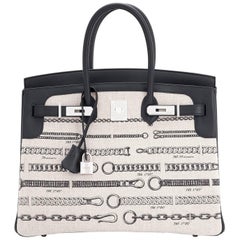 Hermes VIP 35 De Camp Dechainee Toile Swift Chevre Limited Edition Birkin Bag