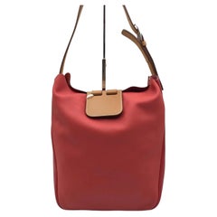 Hermes Virevolte 24 Shoulder Bag Swift Clemence Red Leather Handbag