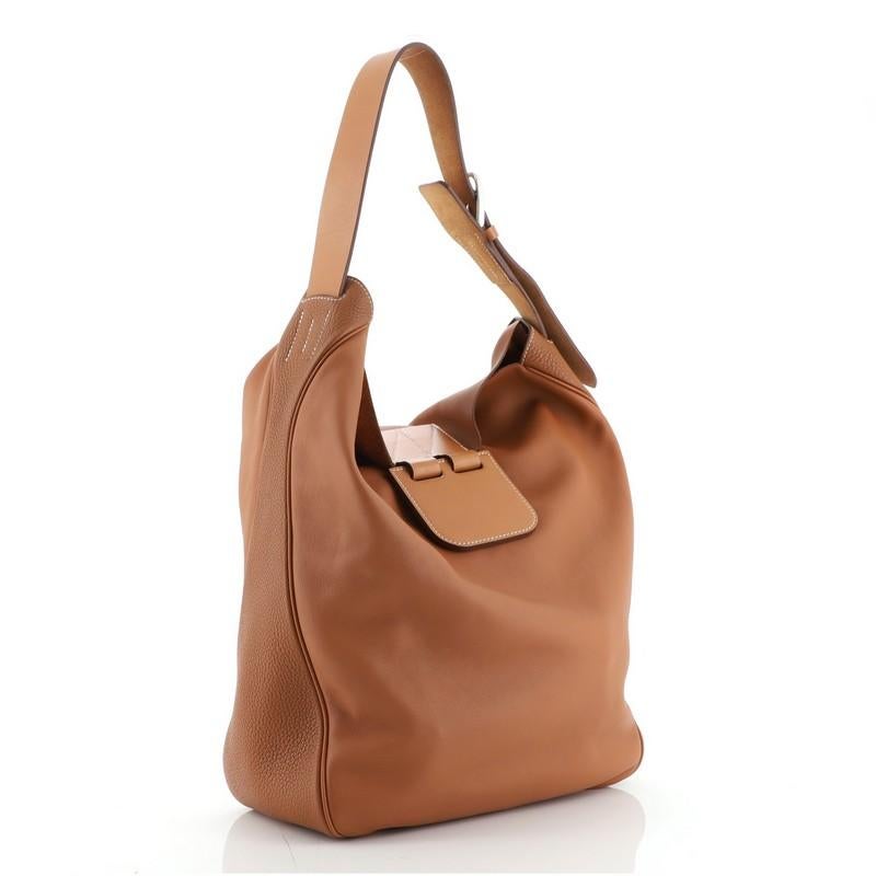 Hermes Virevolte Tasche Swift mit Clemence 29 (Braun)