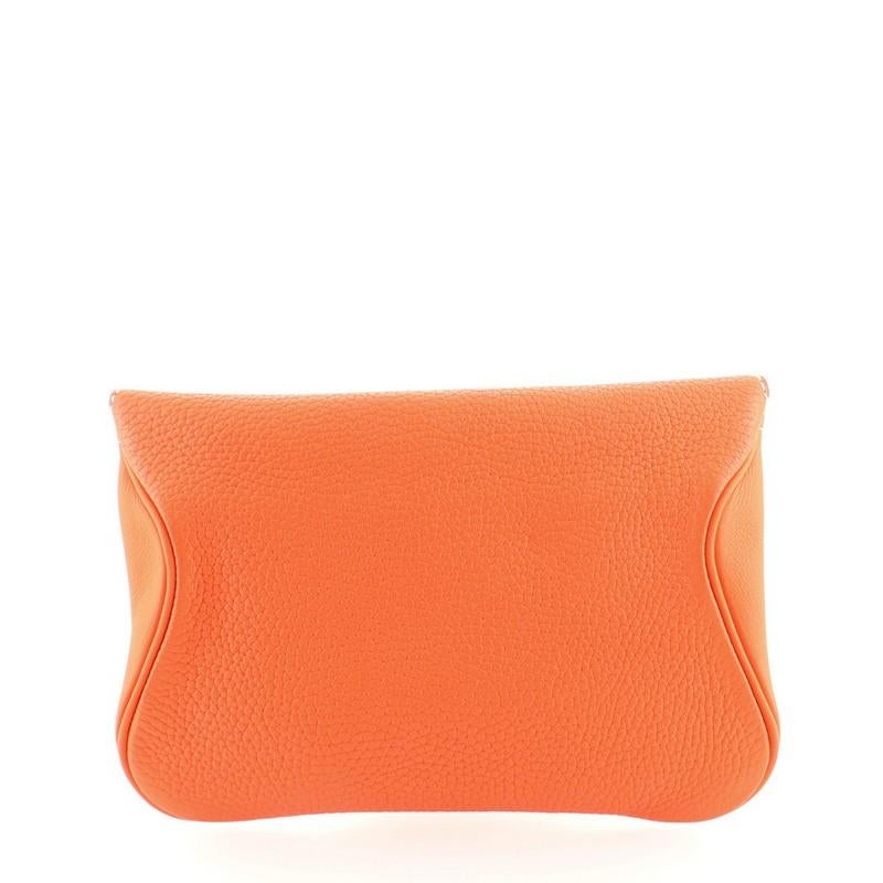Hermes Virevolte Clutch Swift with Clemence and Vache Hunter 21 In Good Condition In NY, NY