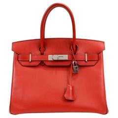 Bolso Birkin Hermès Rojo Vivo Epsom 30 cm