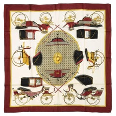 Hermès  'Voitures à Transformation' Silk Carré Scarf