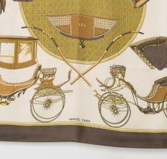 Hermes Voitures a Transformations by F de la Perriere Silk Scarf