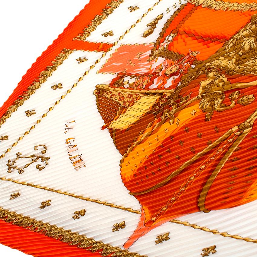 Hermes Vue De Carrosse de la Galere la Reale Plisse Silk Scarf 90 2