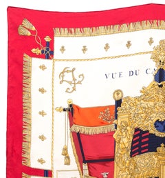 Hermes Vue du Carrosse La Galere La Reale by H Grygkar Silk Scarf