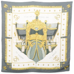Hermes Vue du Carrosse La Galere La Reale by H Grygkar Silk Scarf