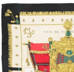 Hermes Vue du Carrosse La Galere La Reale by Hugo Grygkar Silk Scarf