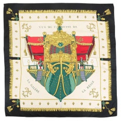 Hermes Vue du Carrosse La Galere La Reale by Hugo Grygkar Silk Scarf