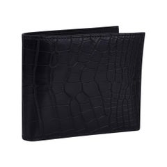Hermes Wallet Portefeuille MC2 Copernic Matte Alligator Black New w/ Box