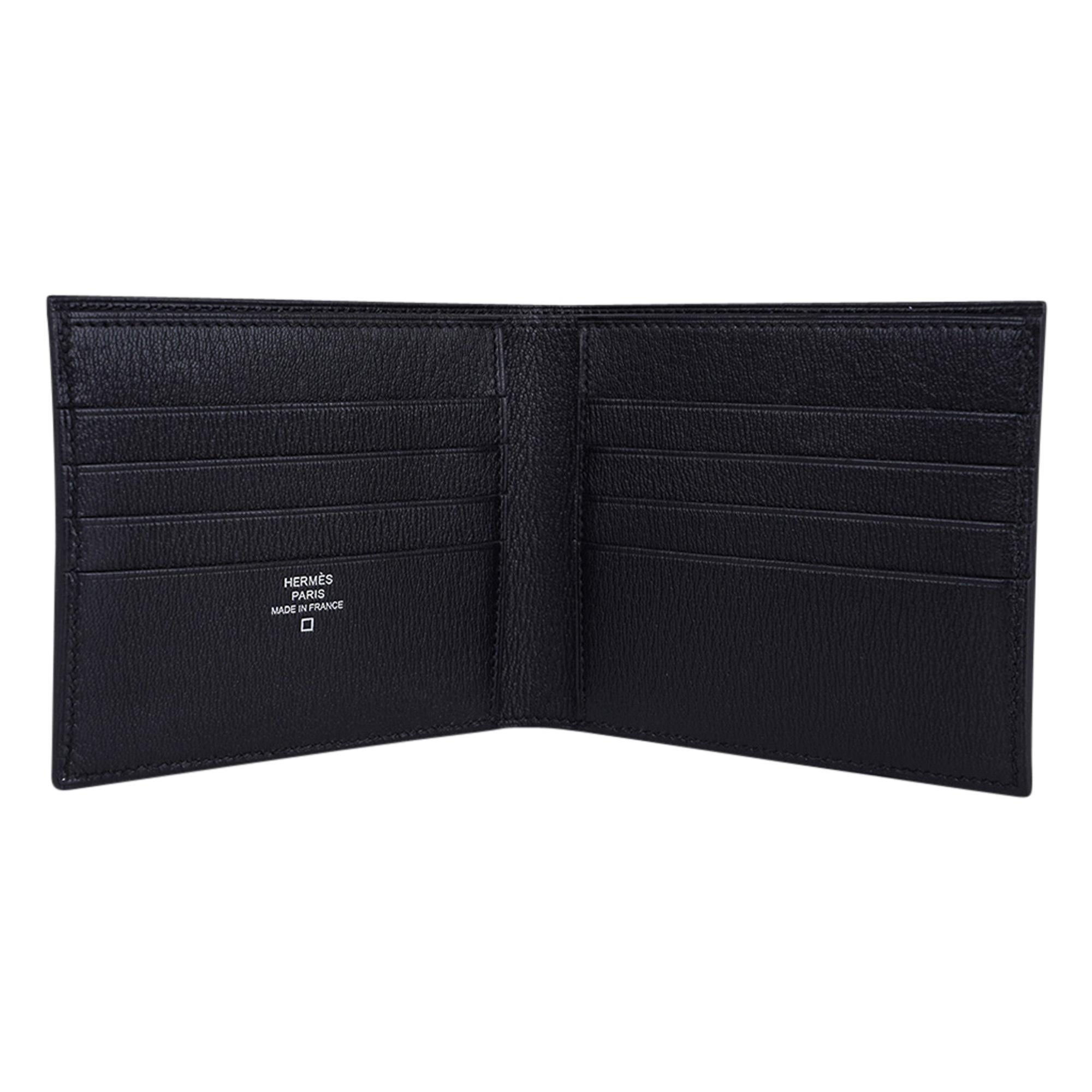 Hermes Wallet Portefeuille MC2 Copernic Matte Alligator Black New w/ Box 1