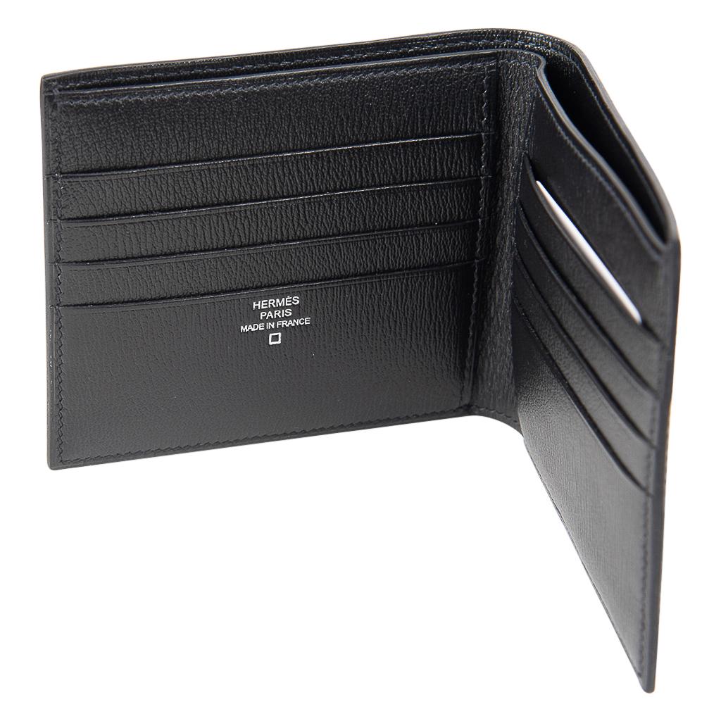 Hermes Wallet Portefeuille MC2 Copernic Matte Alligator Black New w/ Box 2
