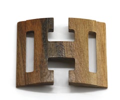 Hermes Walnut H Belt Buckle Scarf Ring