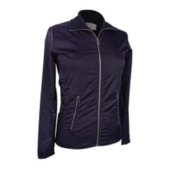 Hermes Warm-Up Fleece Jacket in Navy S New