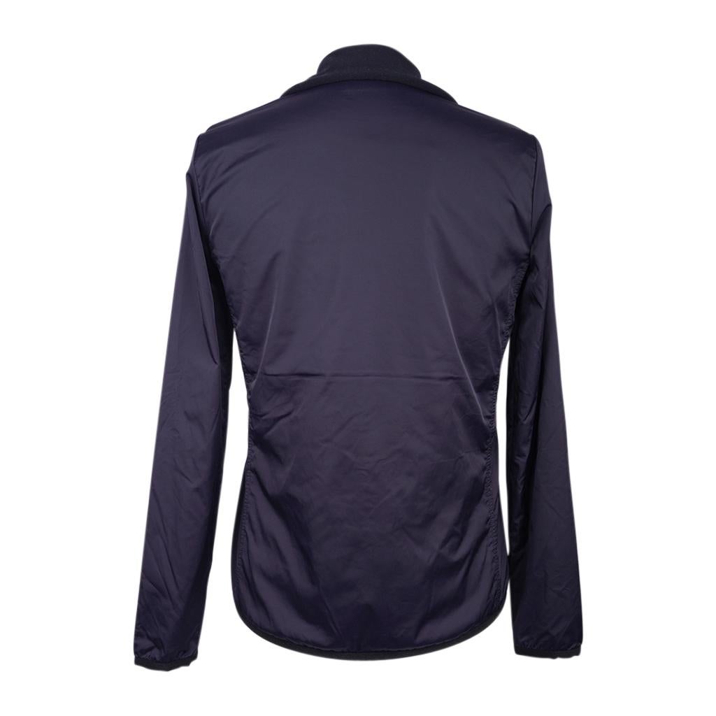 Hermes Warm-Up Fleece Jacket in Navy S New In New Condition For Sale In Miami, FL