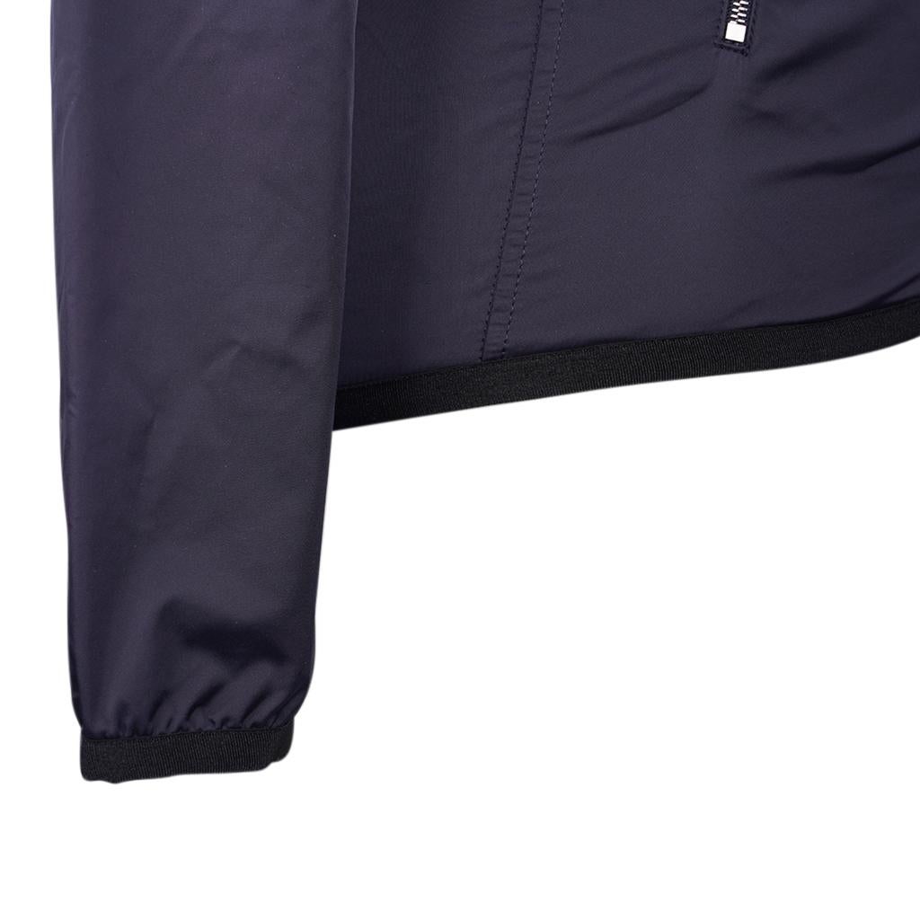 Women's Hermes Warm-Up Fleece Jacket in Navy S New For Sale