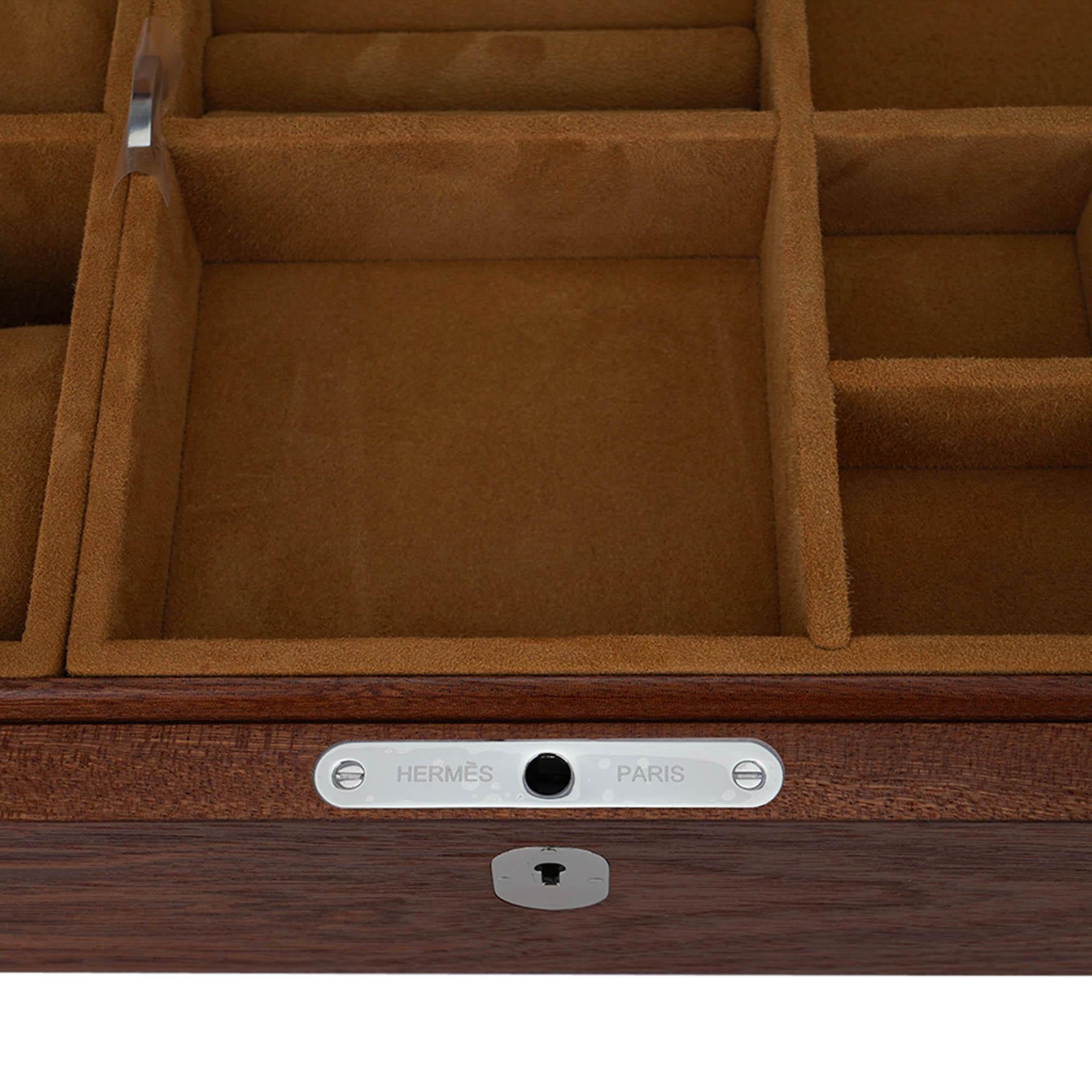 Hermes Watch and Jewelry Box Casaque Felin Dans Un Jardin Mexicain Cuivre 6