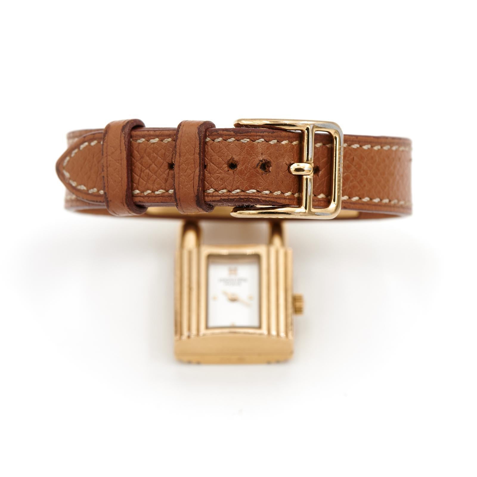 Montre Hermès Kelly Plaque d'or en vente 2