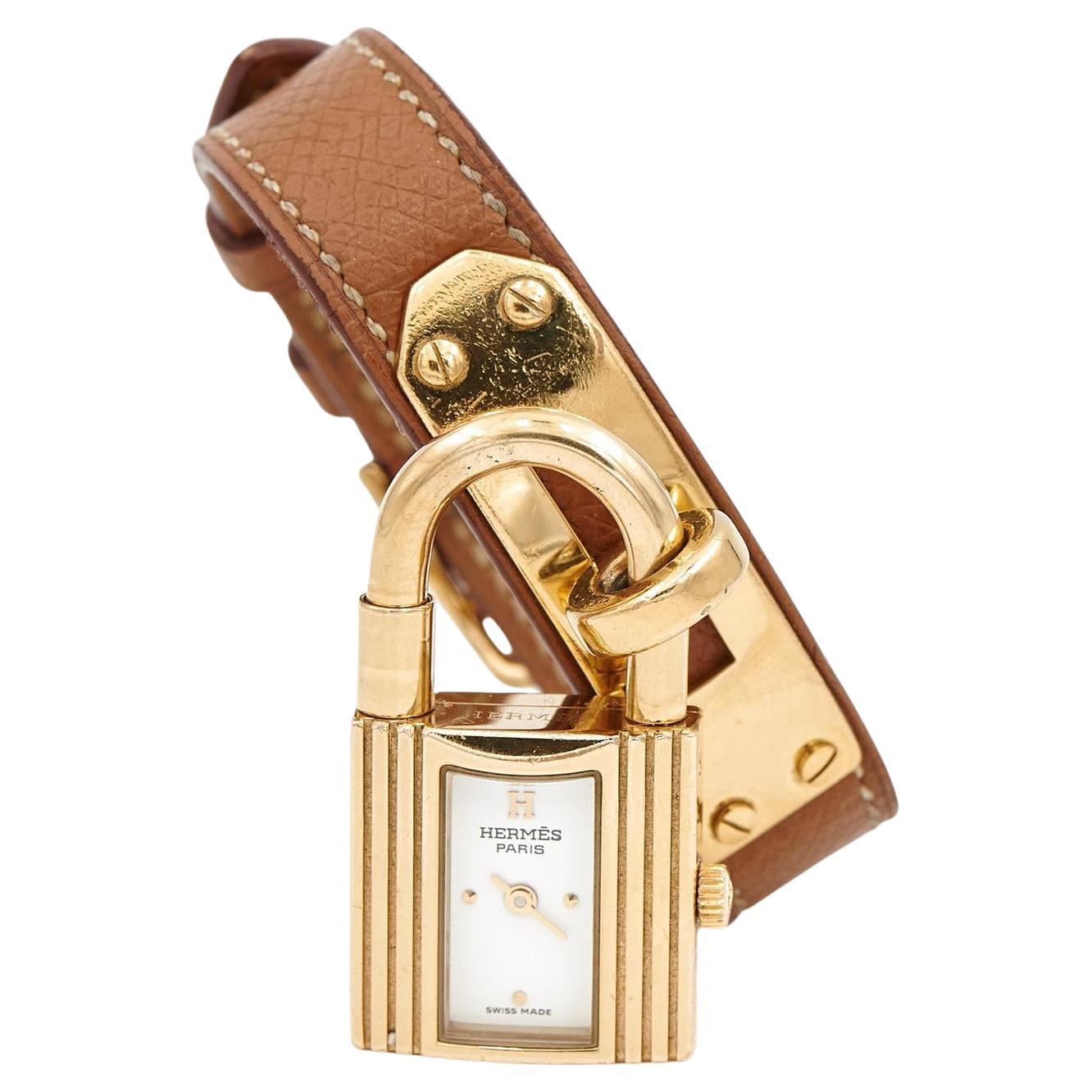 Hermès Watch Kelly Gold Plate For Sale
