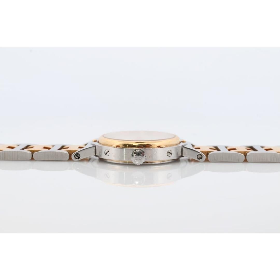 Women's Hermes Watch. Ladies Genuine Hermes Clipper 514366 Gold and Silver Wristwatch.