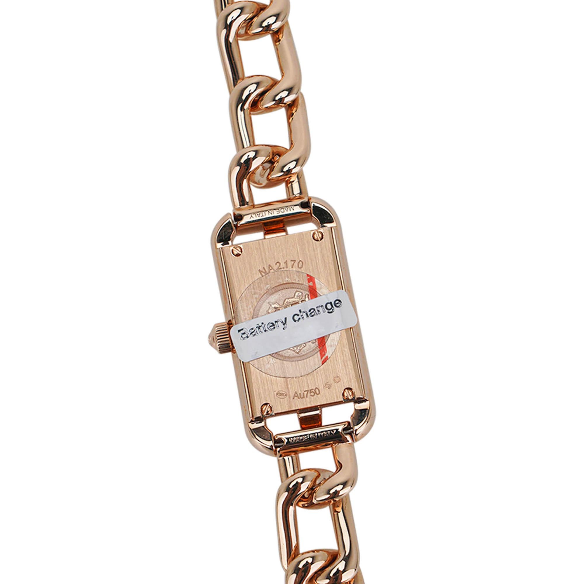 Hermes Watch Nantucket Rose Gold 18k Small Model en vente 5