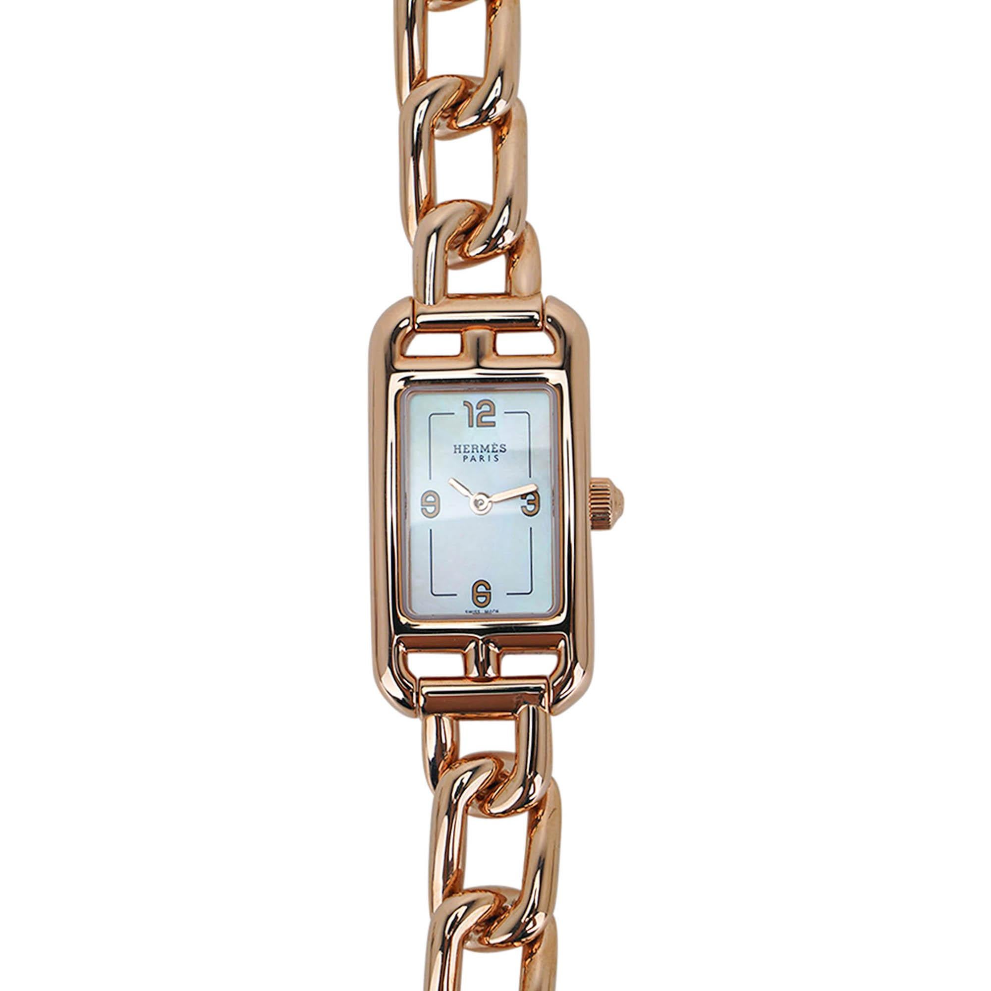 Hermes Watch Nantucket Rose Gold 18k Small Model Pour femmes en vente