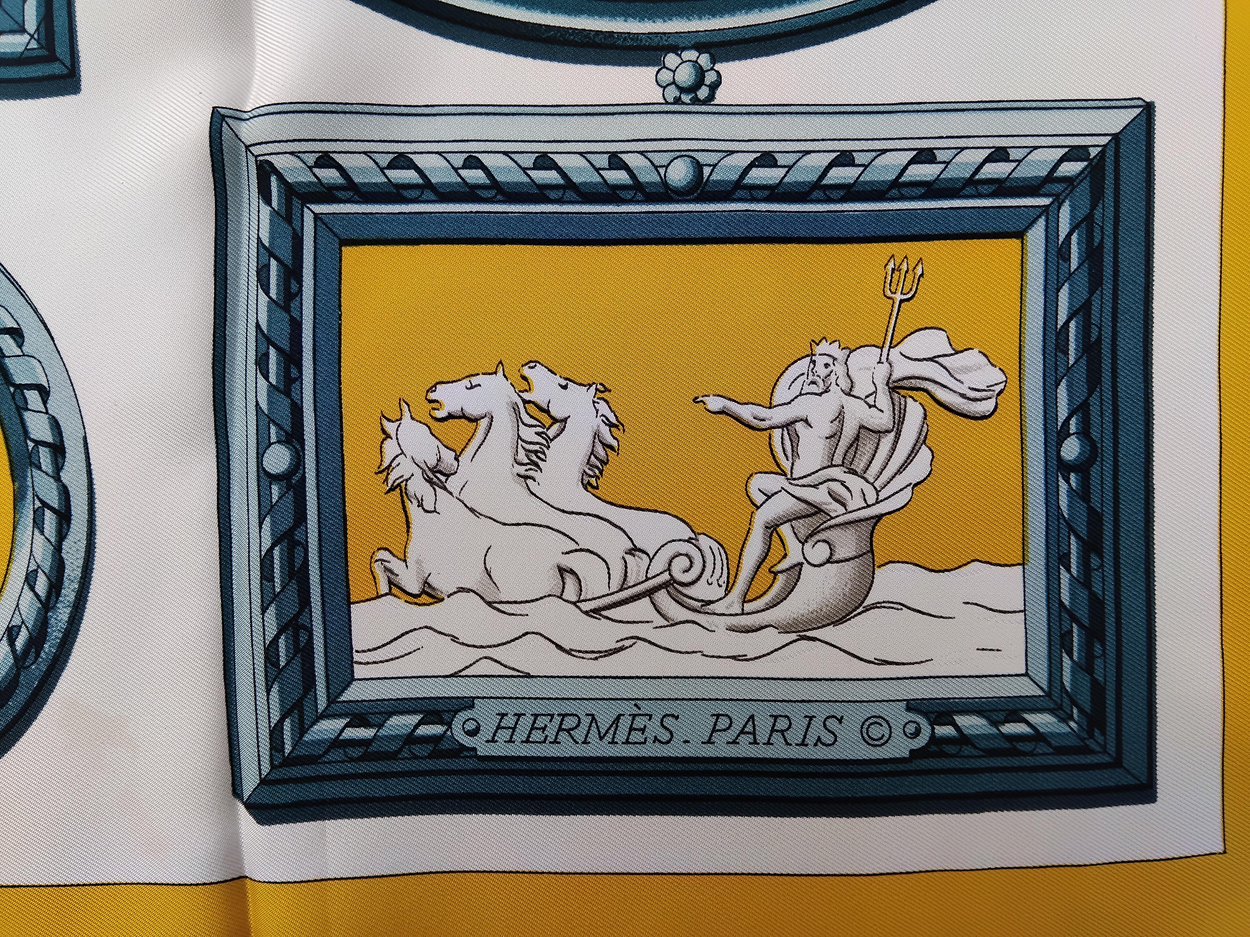 Hermès Wedgwood Ledoux Vintage Silk Scarf 35' For Sale 4