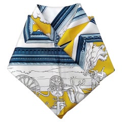Hermès Wedgwood Ledoux Sciarpa di seta vintage 35'