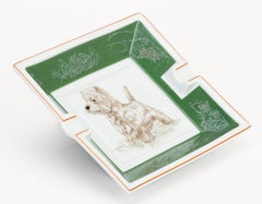 Hermès West Highland Terrier Aschenbecher aus Porzellan