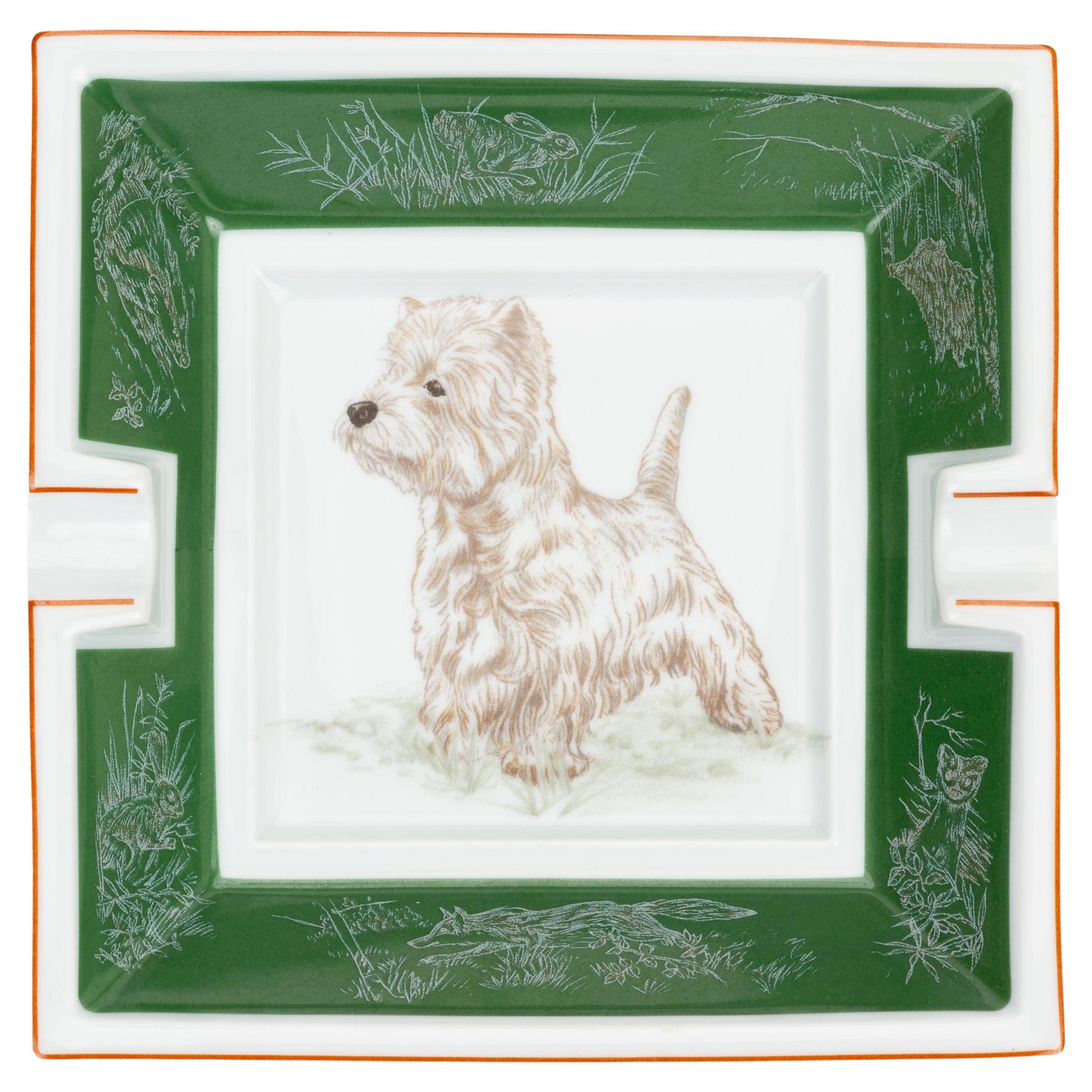 Hermès West Highland Terrier Porcelain Ashtray