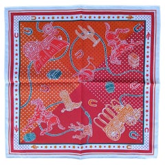 Hermès Western and Company Cotton Scarf Horse Texas Wild West