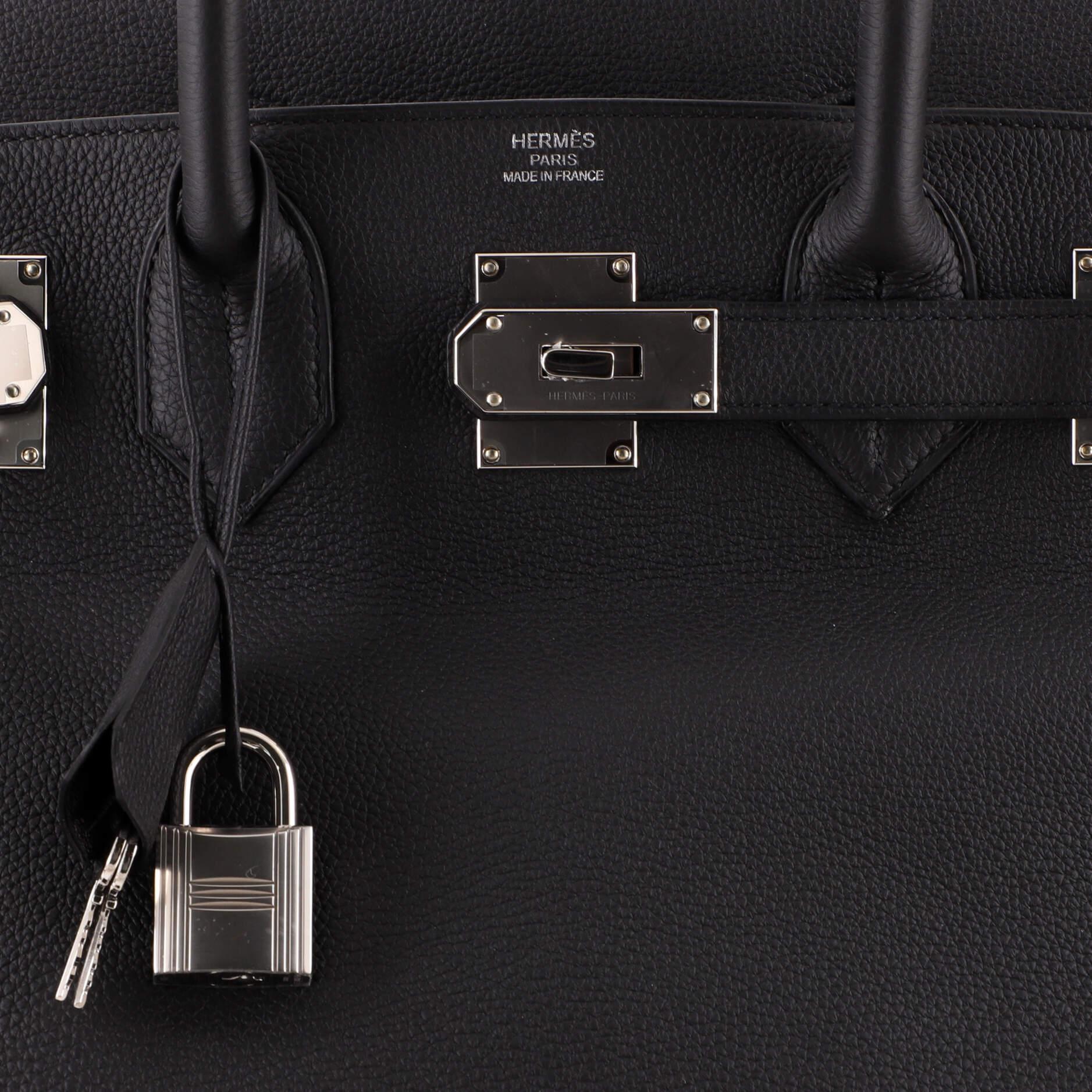Hermes Western HAC Birkin Bag Black Togo with Palladium Hardware 40 3