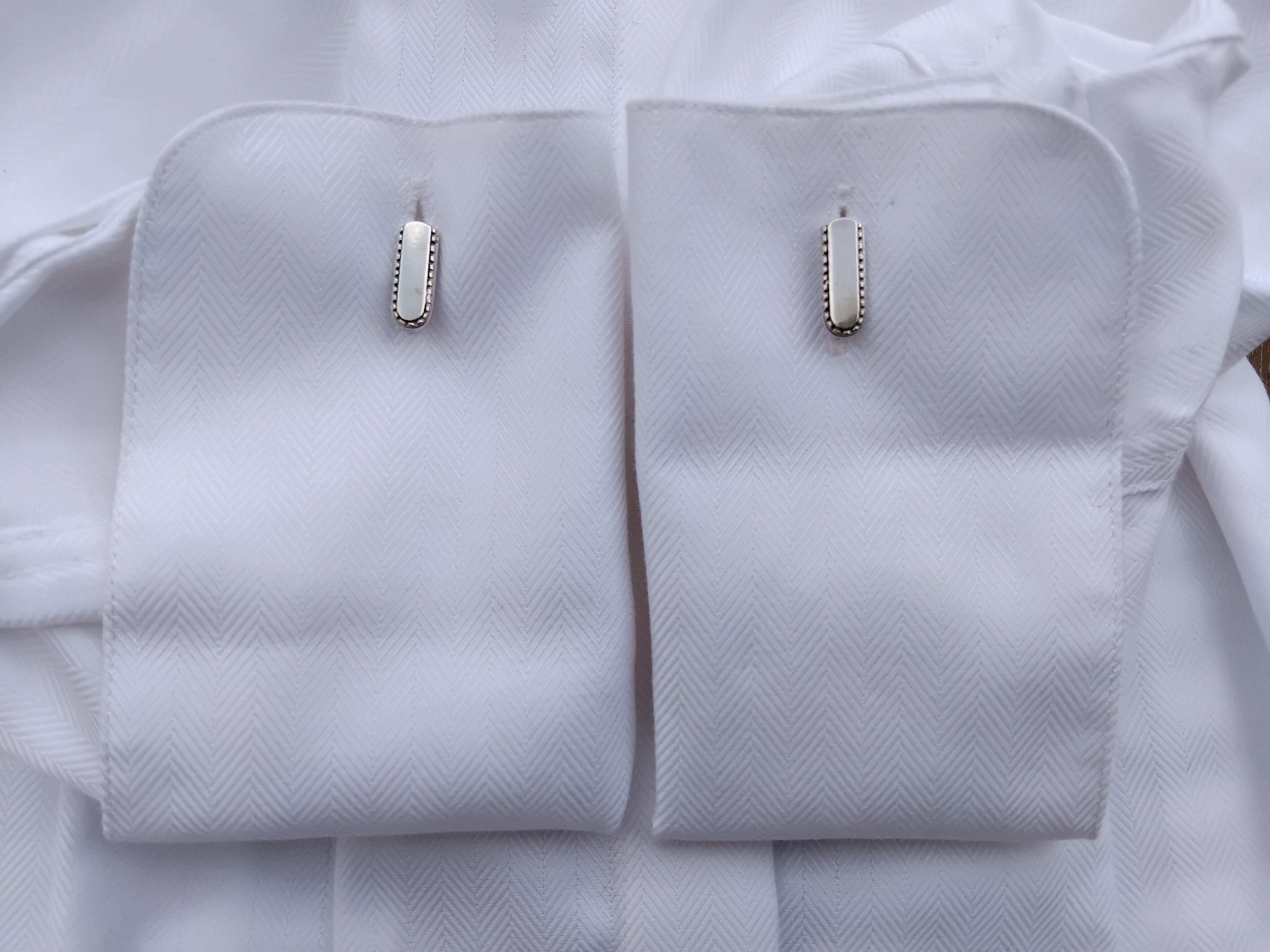 Boutons de manchette Hermès Fouet Lasso Or Argent Cheval Equitation Texas en vente 17