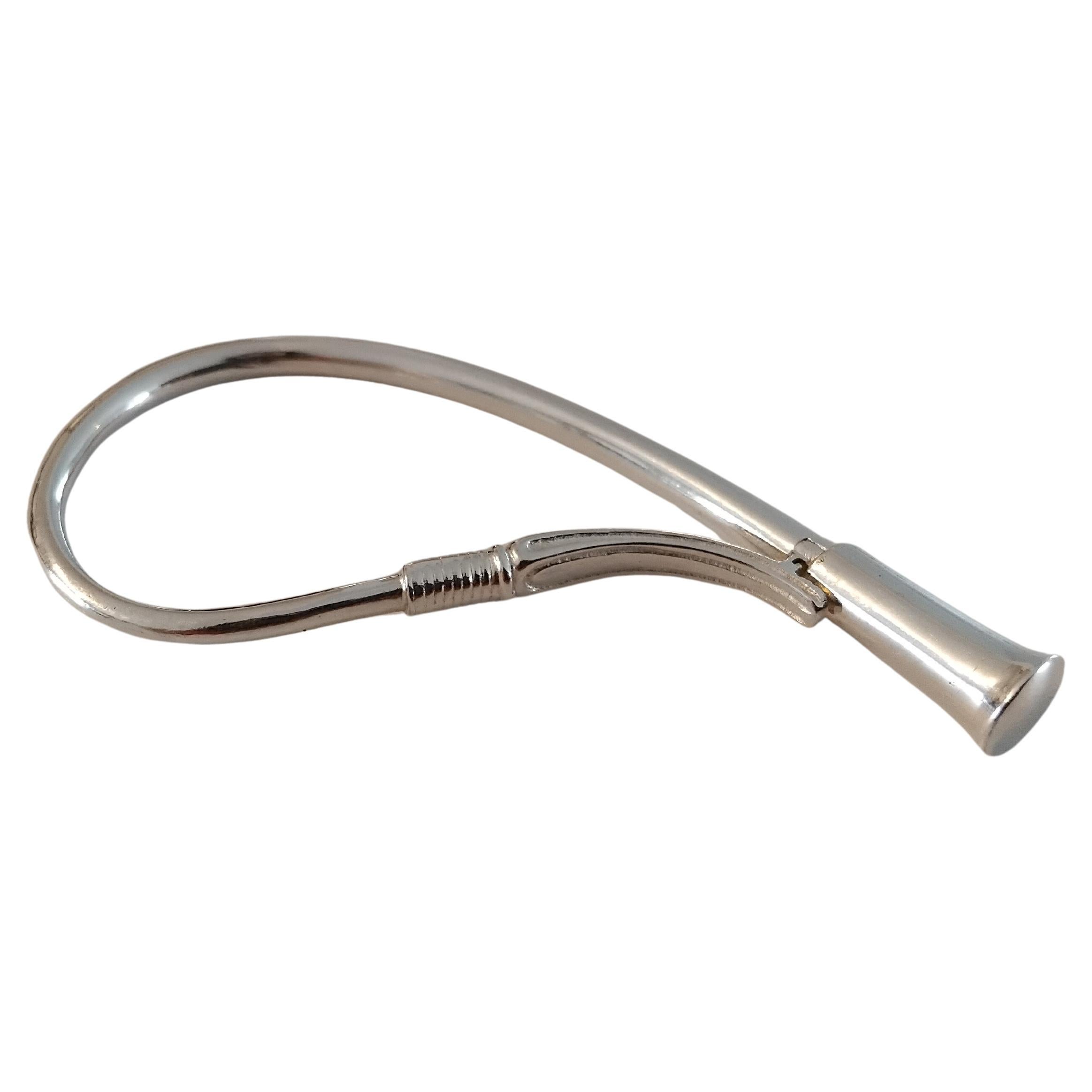 Portachiavi Hermès Whip Silver in vendita 7