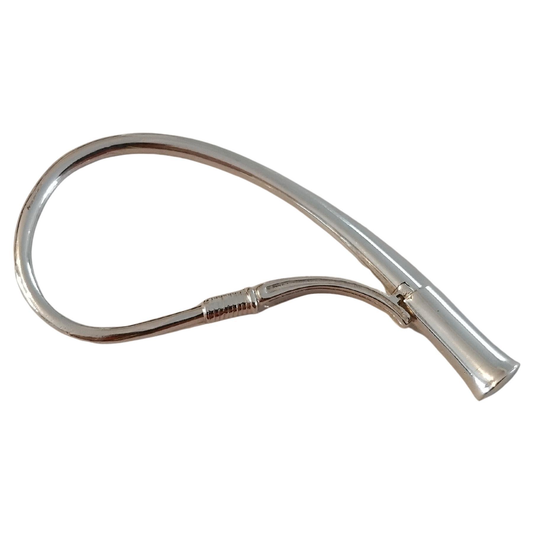 Portachiavi Hermès Whip Silver in vendita 8