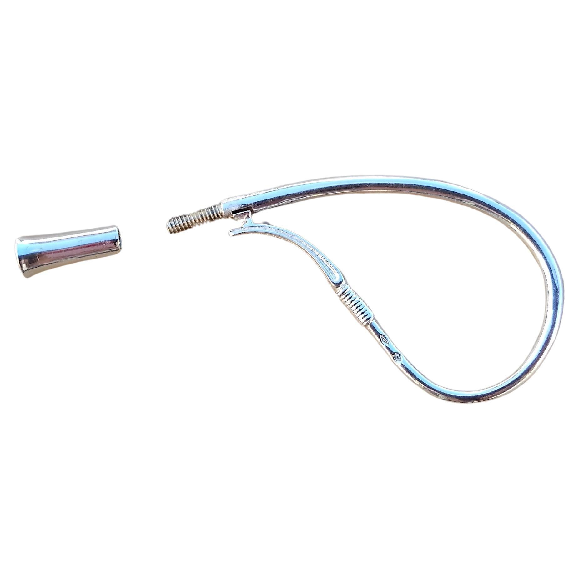 Portachiavi Hermès Whip Silver in vendita 9